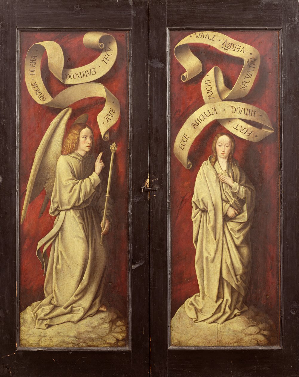 Bebudelsen, ca. 1500 (olje på panel) av Master of Frankfurt