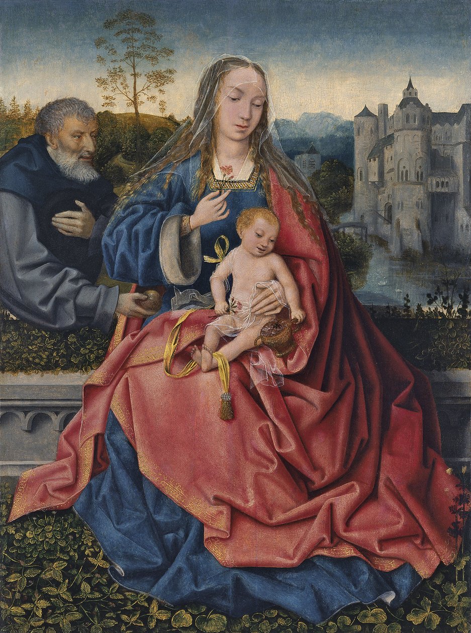 Den hellige familie av Master of Frankfurt