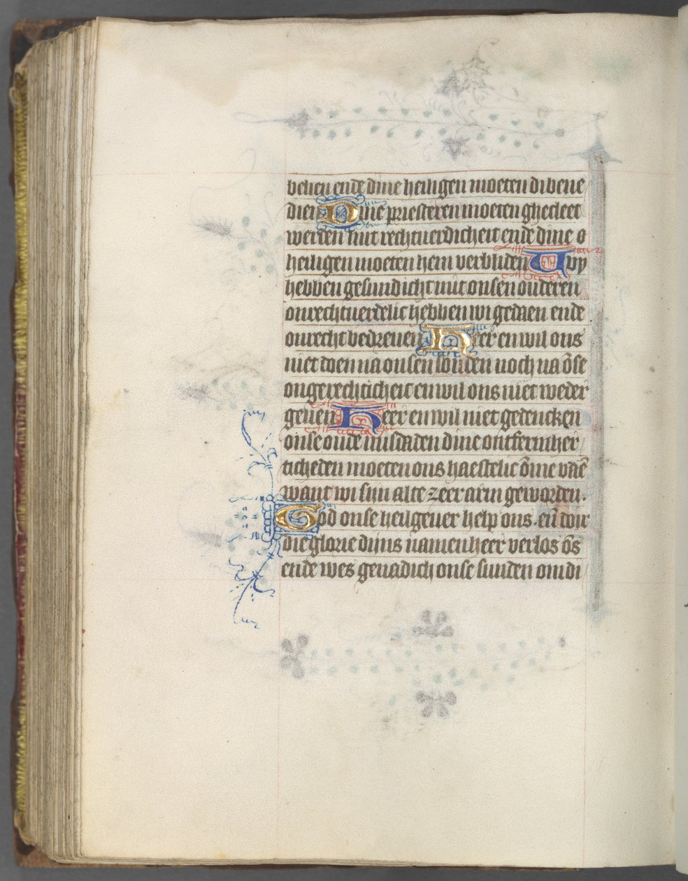Timebok Bruk av Utrecht: fol. 174v, tekst, ca. 1460-1465. av Master of Gijsbrecht van Brederode