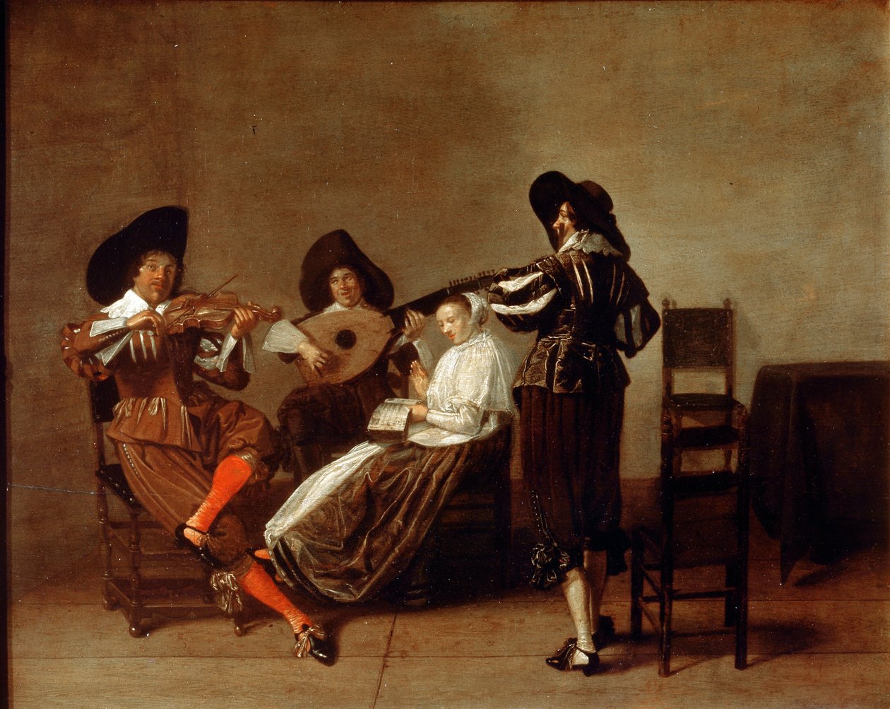 'Musikalsk aften', tidlig på 1600-tallet. av Master of Haarlem