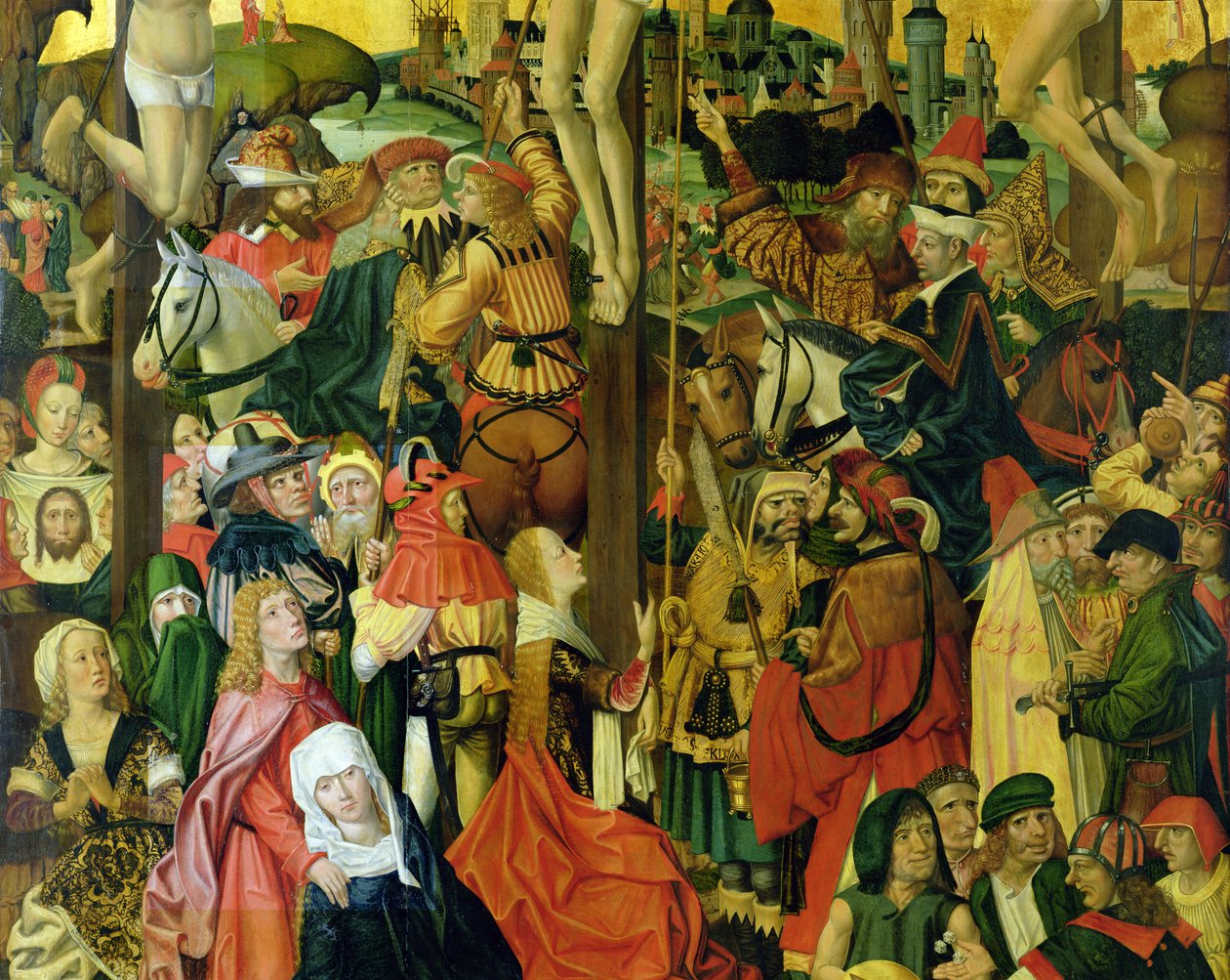 The Crucifixion, ca. 1500 (detalj av 148971) av Master of Hamburg