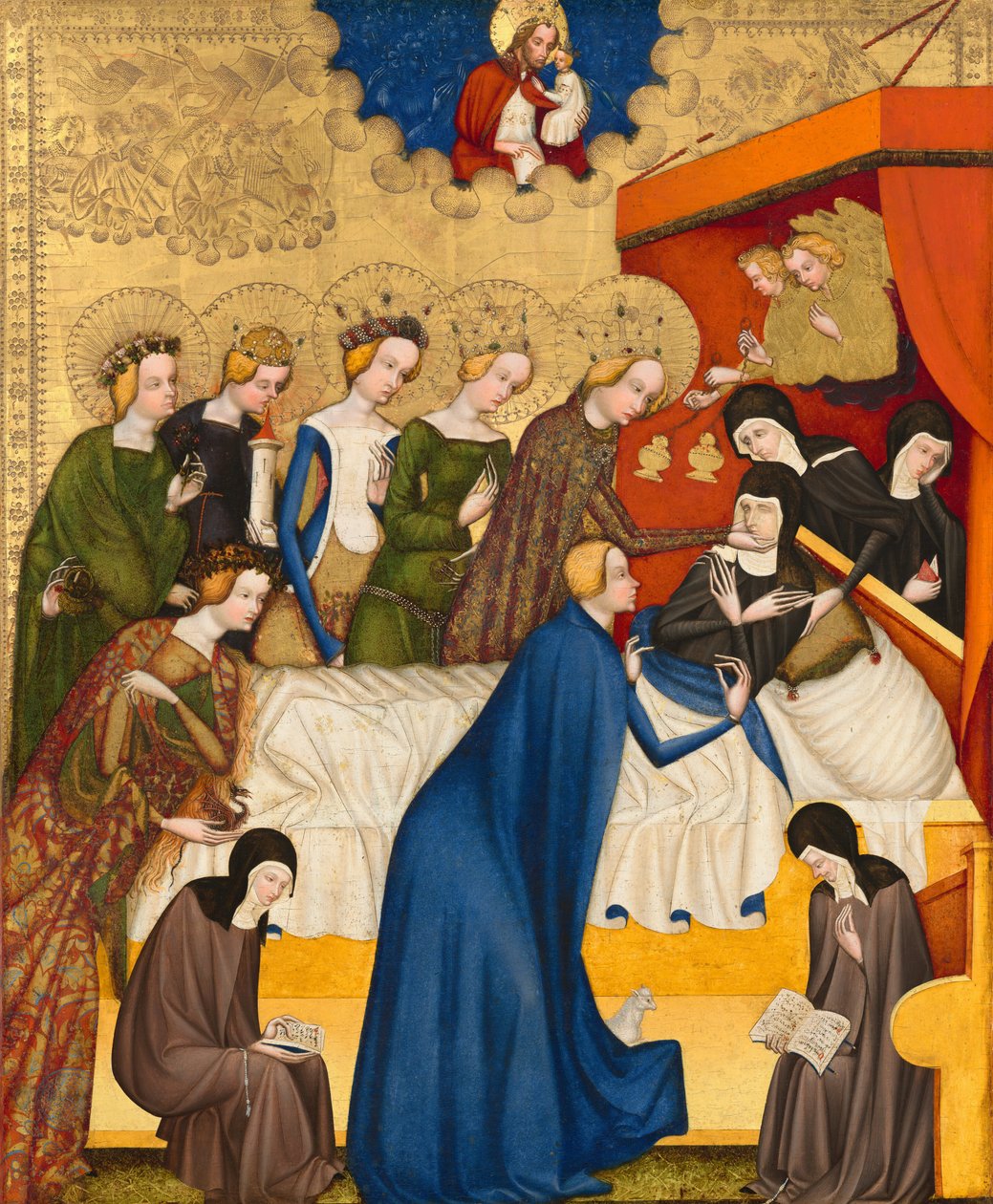 Saint Clares død av Master of Heiligenkreuz