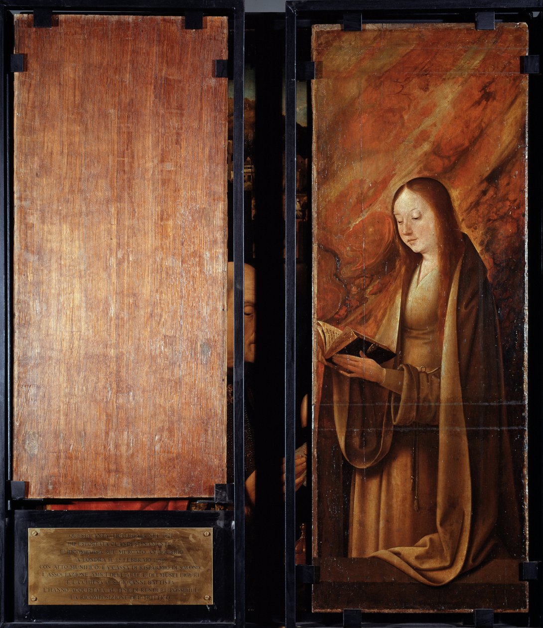 Tilbedelse av magiene, lukkede paneler (olje på tre av Master of Hoogstraten