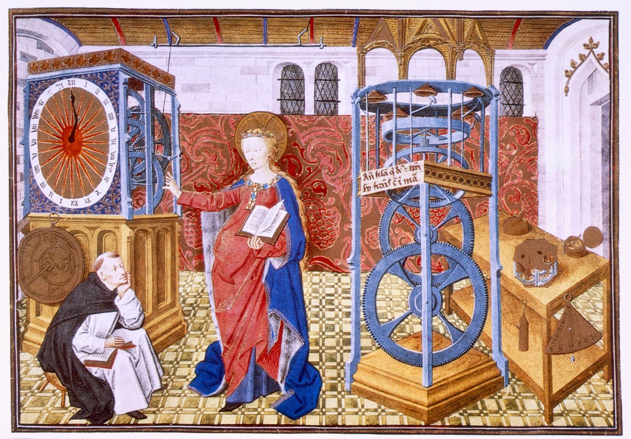 Visdom Sapience lærer forfatteren forskriftene om måtehold, c1455. av Master of Jean Rolin II