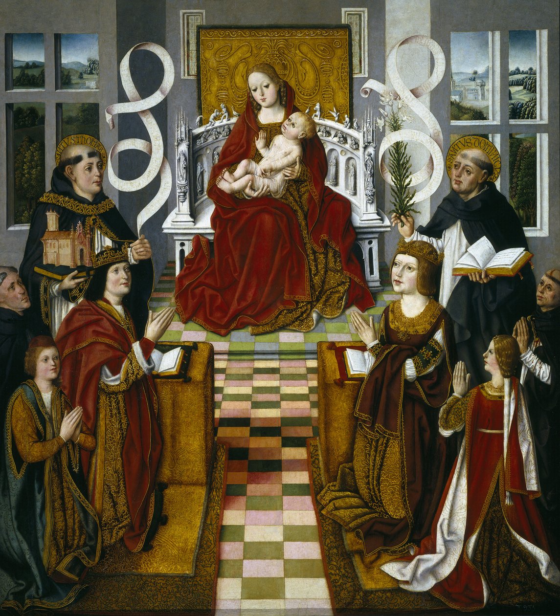 De katolske monarkenes madonna, 1491-1493 av Master of Madonna of the Catholic Monarchs