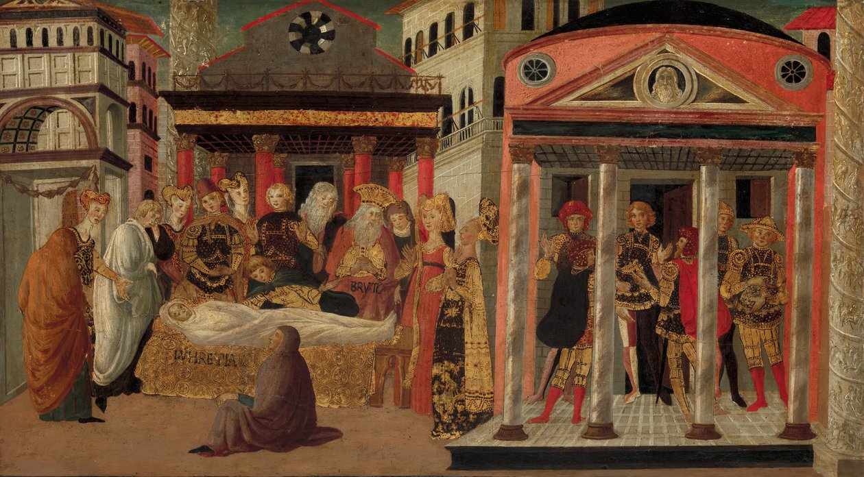 The Funeral of Lucretia, slutten av 1400-begynnelsen av 1500-tallet. av Master of Marradi