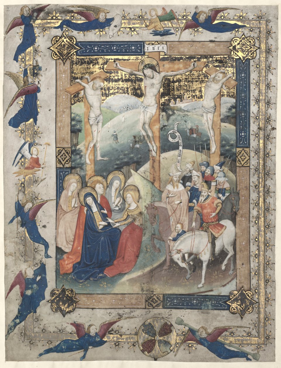 Leaf from a Missal: The Crucifixion (Frontispiece for the Canon of the Mess) av Master of Otto van Moerdrecht