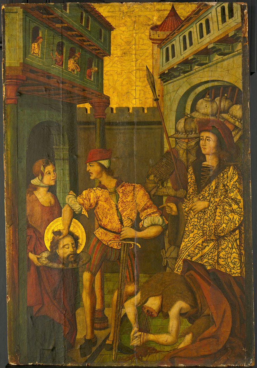 Halshuggingen av døperen Johannes, 14901500. av Master of Palanquinos