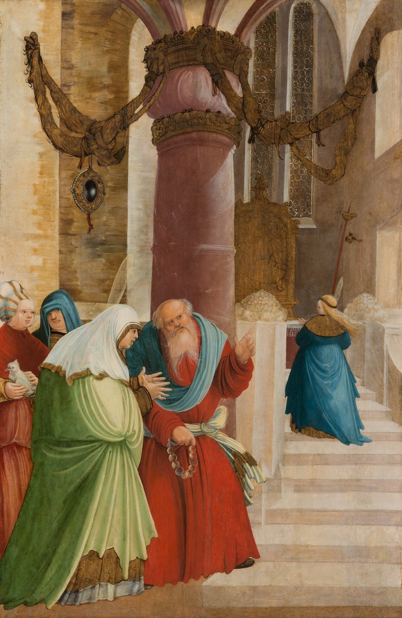 Den aller helligste Theotokos inntreden i tempelet, ca 1509-1510 av Master of Pulkau