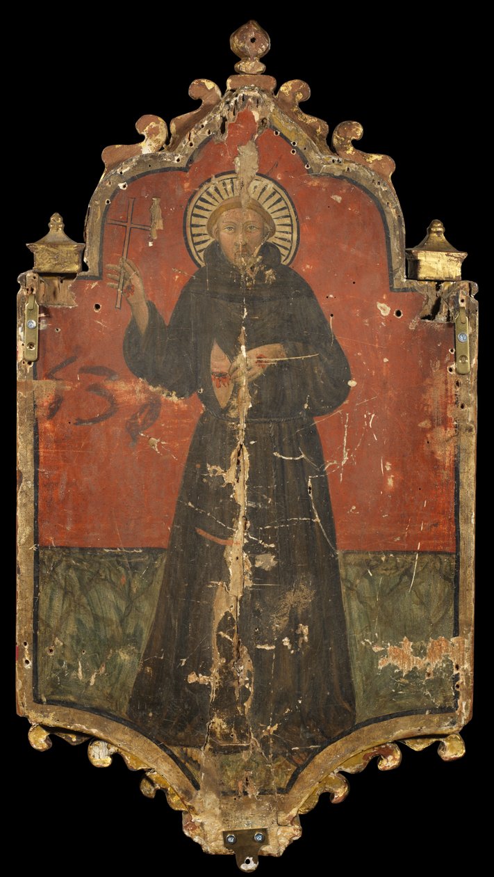 Saint Francis (verso), ca. 1400 (tempera på panel) av Master of Roncaiette (attr. to)