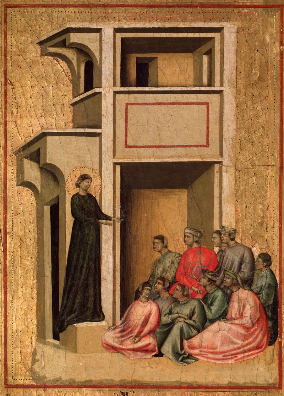 St. Cecilia og historien om hennes liv Detalj: St. Cecilia konverterte soldater - altertavle, ca. 1290-1320 av Master of St. Cecilia