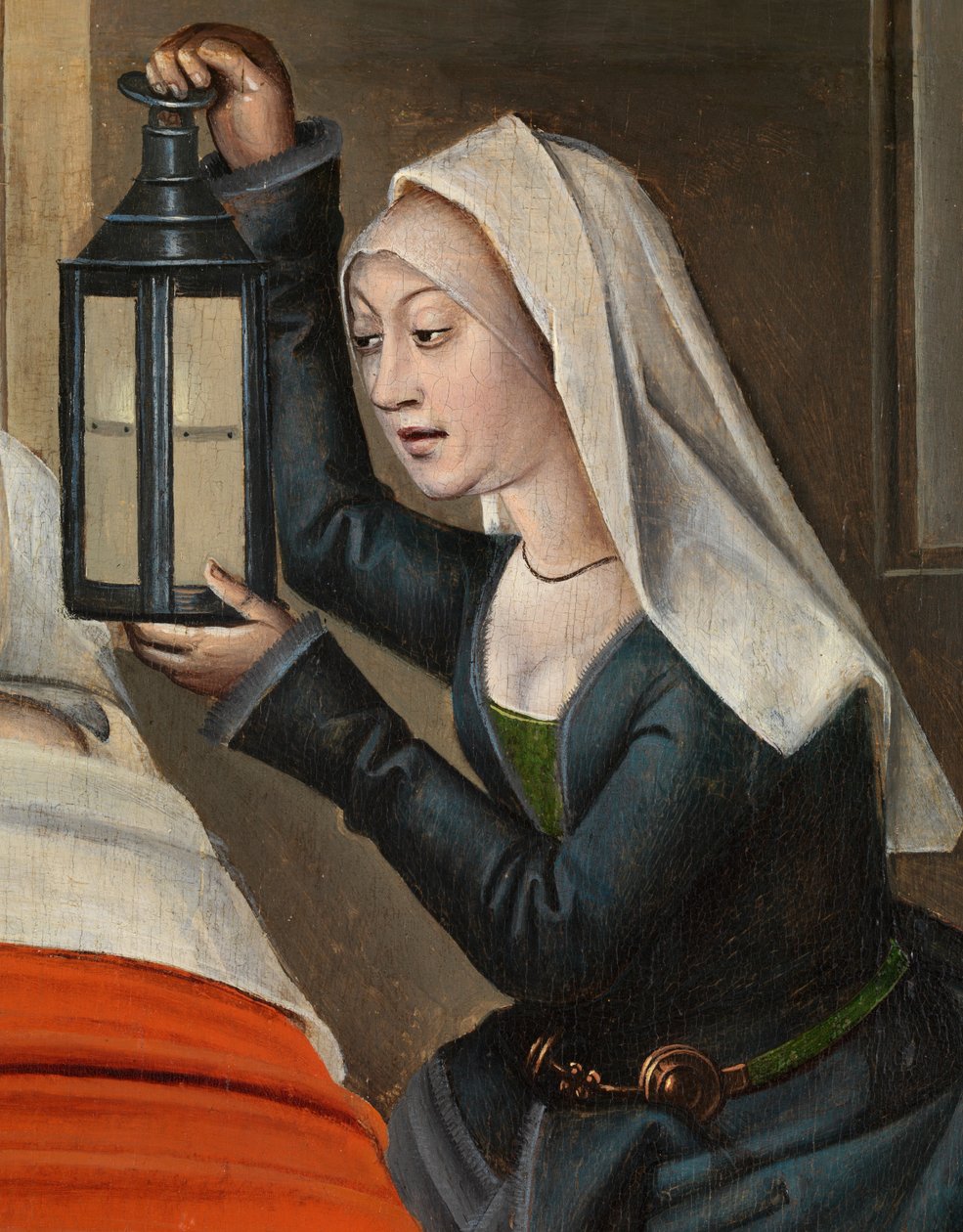 Detalj av den onde slakteren, fra altertavlen til St. Nicholas, ca. 1486-93 (olje på panel) av Master of The Legend of St. Lucy