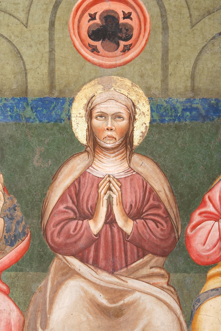 "Pinsen", Detalj av Jomfru Maria, ca. 1420 (fresco) av Master of Vignola