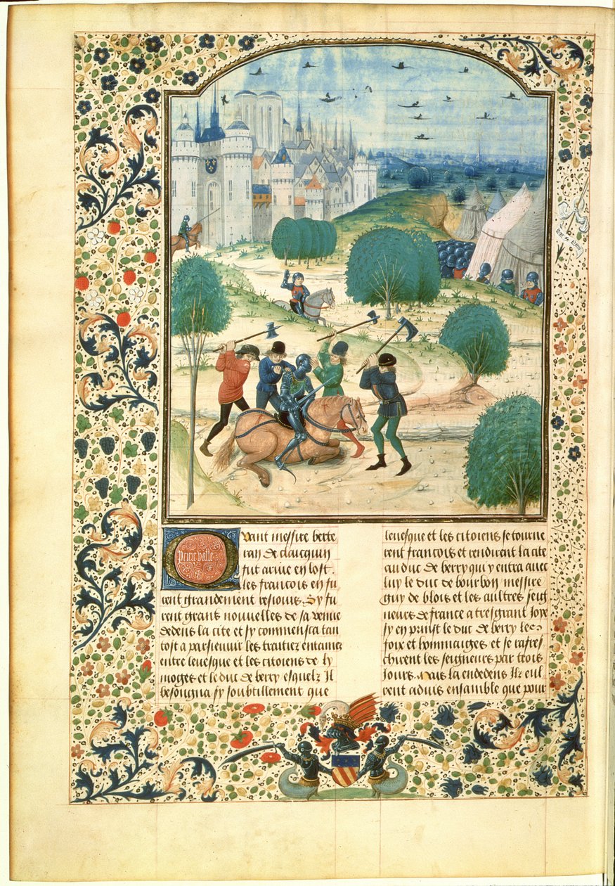 MS Fr 87 miniatyr fra bind II av Chronicle of England skrevet av Jean de Wavrin, Lord of Forestel (d.c.1475) (vellum) av Master of Wavrin