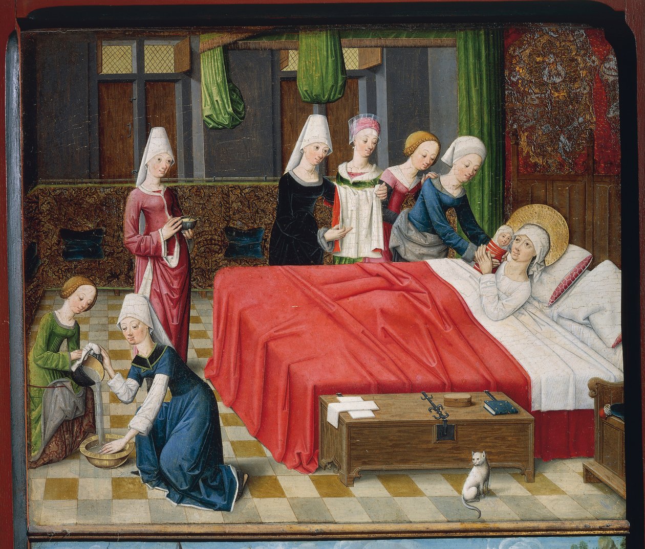 Jomfruens fødsel av Master of the Aachen Altar