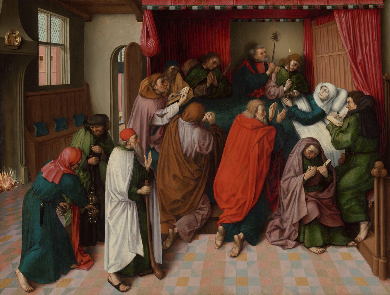 Jomfruens død Marys dødsleie av Master of the Amsterdam Death of