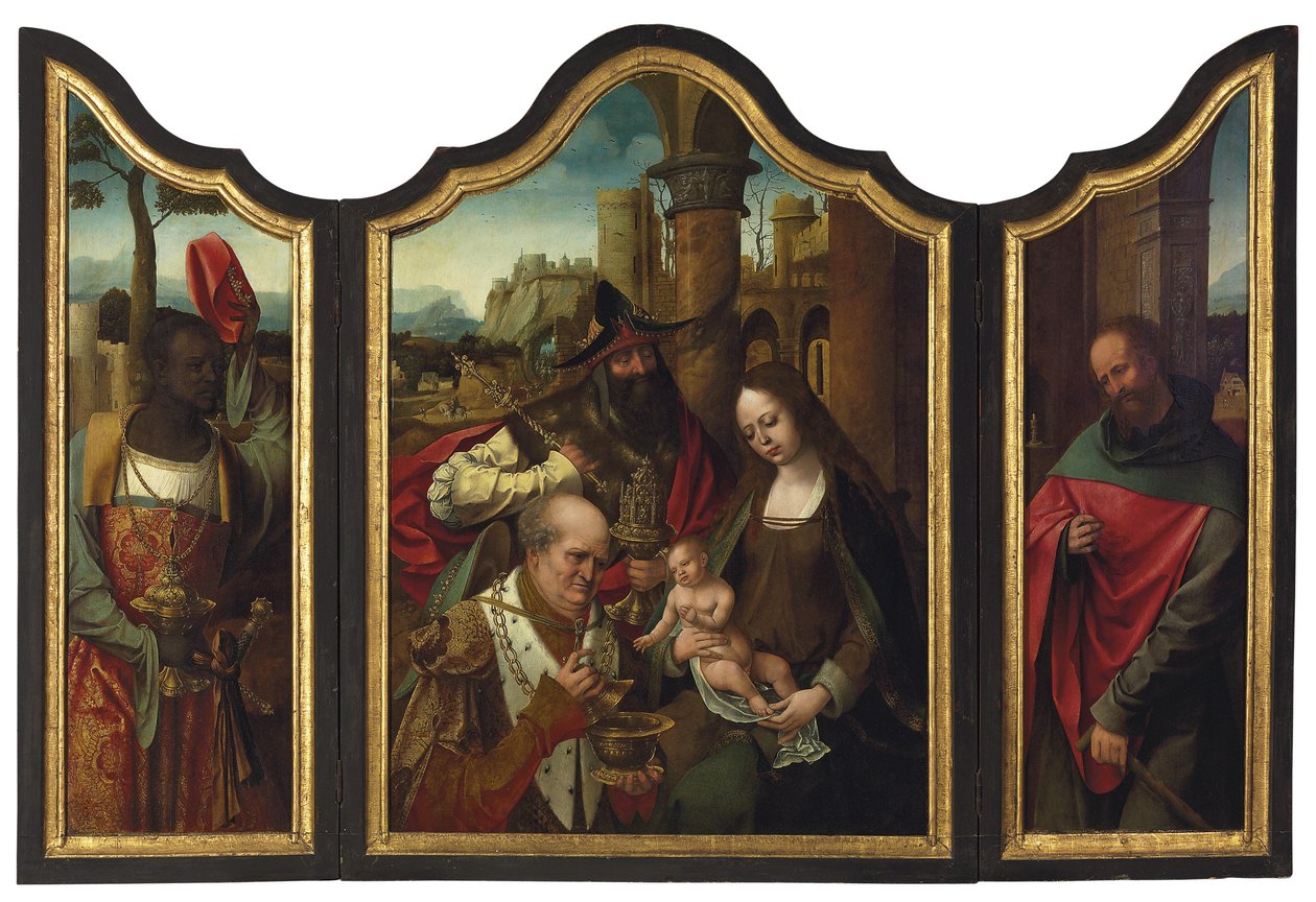 Tilbedelse av magiene av Master of the Antwerp Adoration