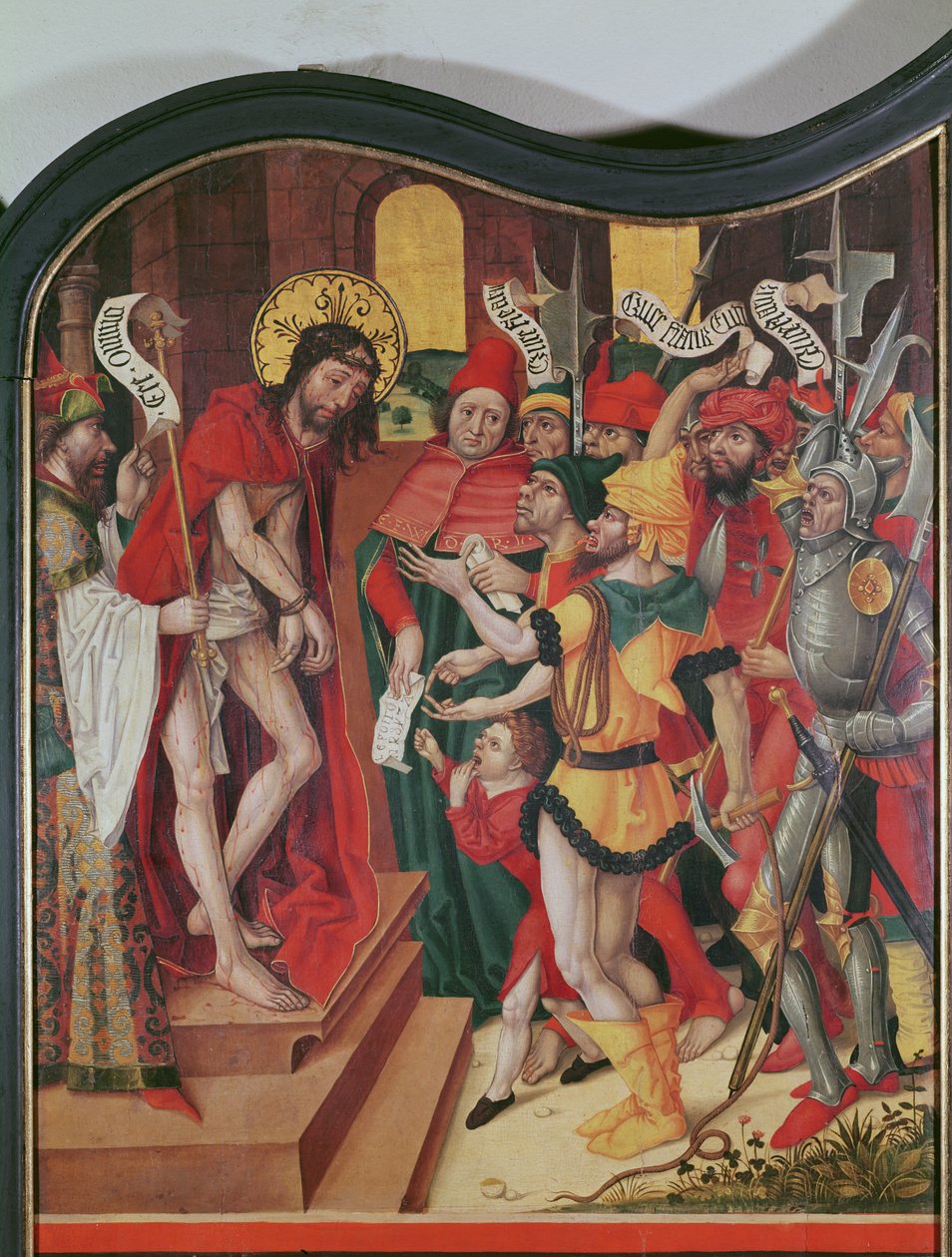 Ecce Homo, toppen av det indre høyre panelet til en altertavle av lidenskapen av Master of the Baden Carnation