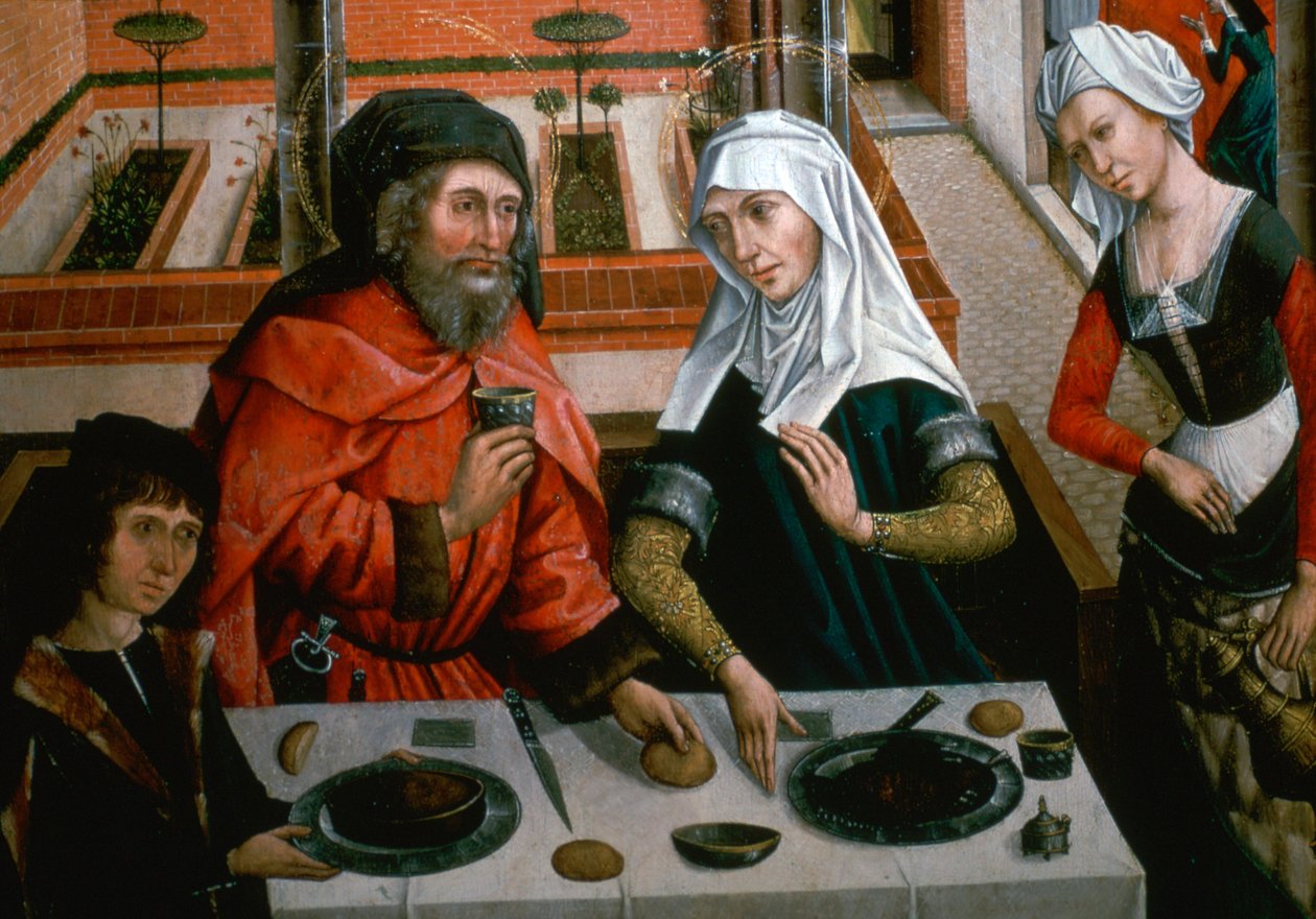 Detalj av en altertavle fra Karmelittkirken, 1400-tallet av Master of the Barbara Legend