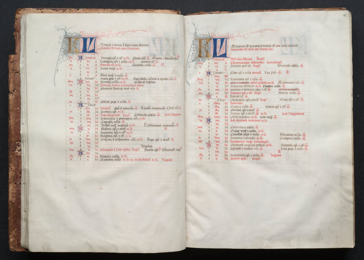The Gotha Missal: Fol. 10r, tekst , ca. 1375. av Master of the Boqueteaux