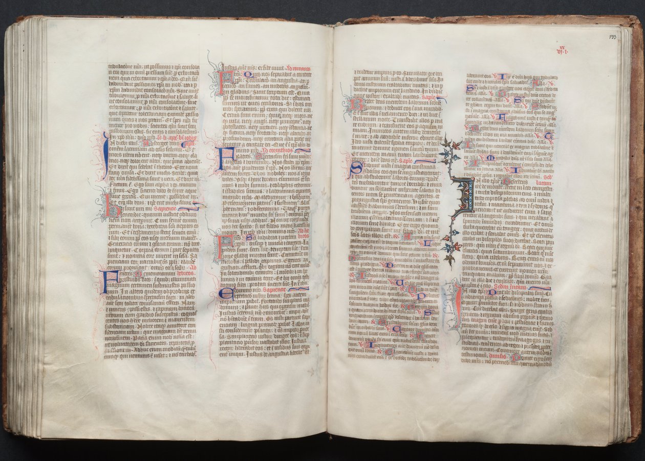 The Gotha Missal: Fol. 133r, tekst, ca. 1375. av Master of the Boqueteaux