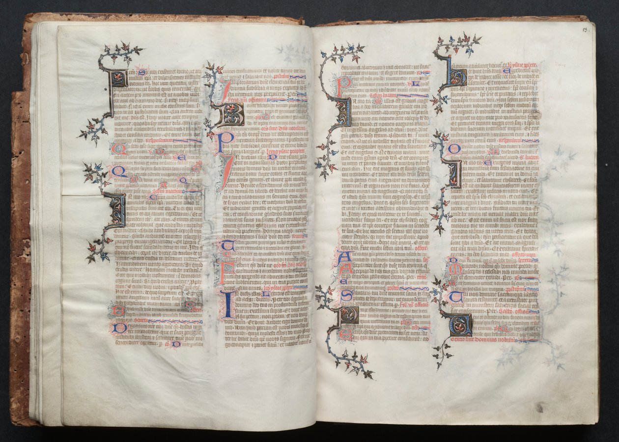 The Gotha Missal: Fol. 13r, tekst , ca. 1375. av Master of the Boqueteaux