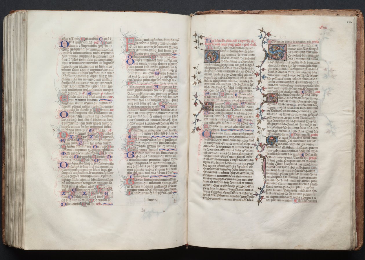 The Gotha Missal: Fol. 144r, tekst, ca. 1375. av Master of the Boqueteaux