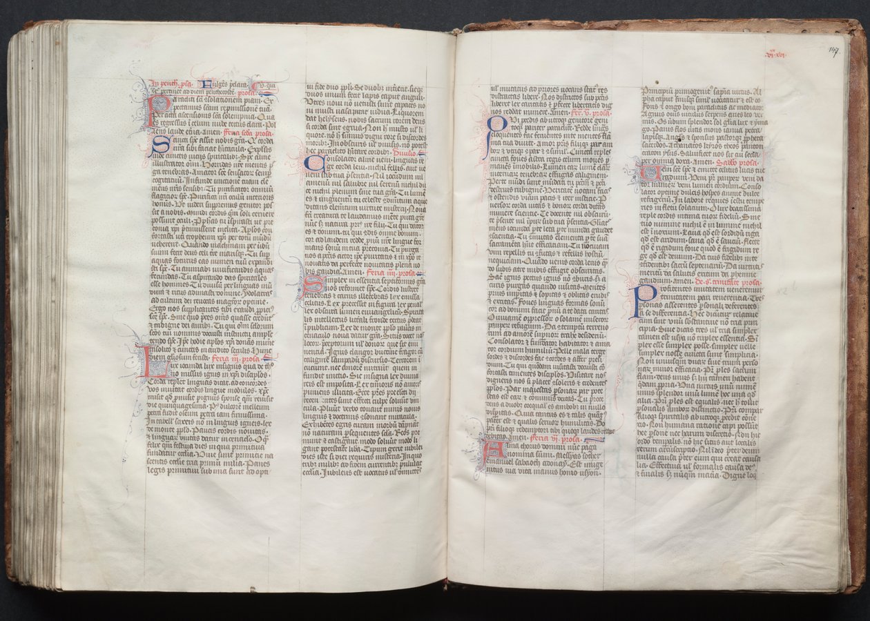 The Gotha Missal: Fol. 146v, tekst, ca. 1375. av Master of the Boqueteaux