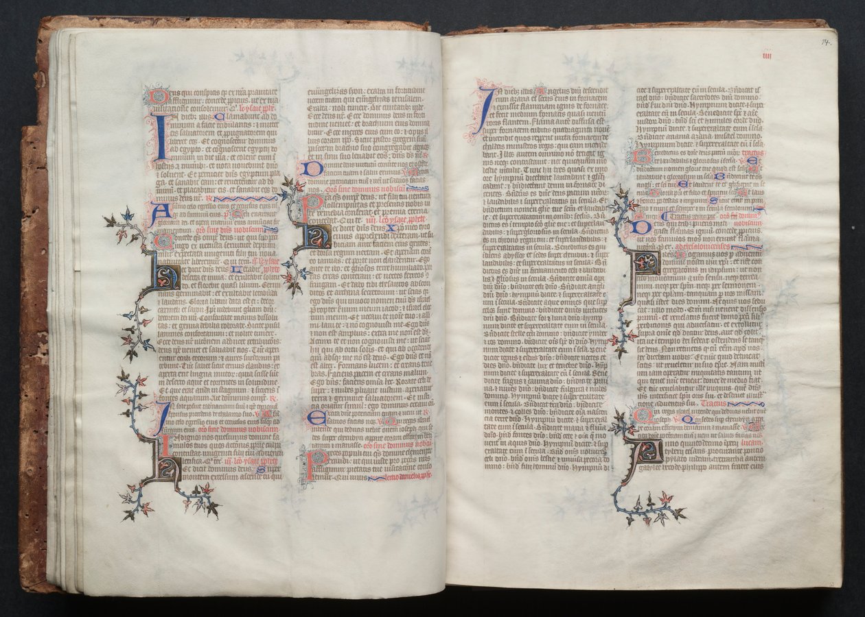 The Gotha Missal: Fol. 14r, tekst , ca. 1375. av Master of the Boqueteaux