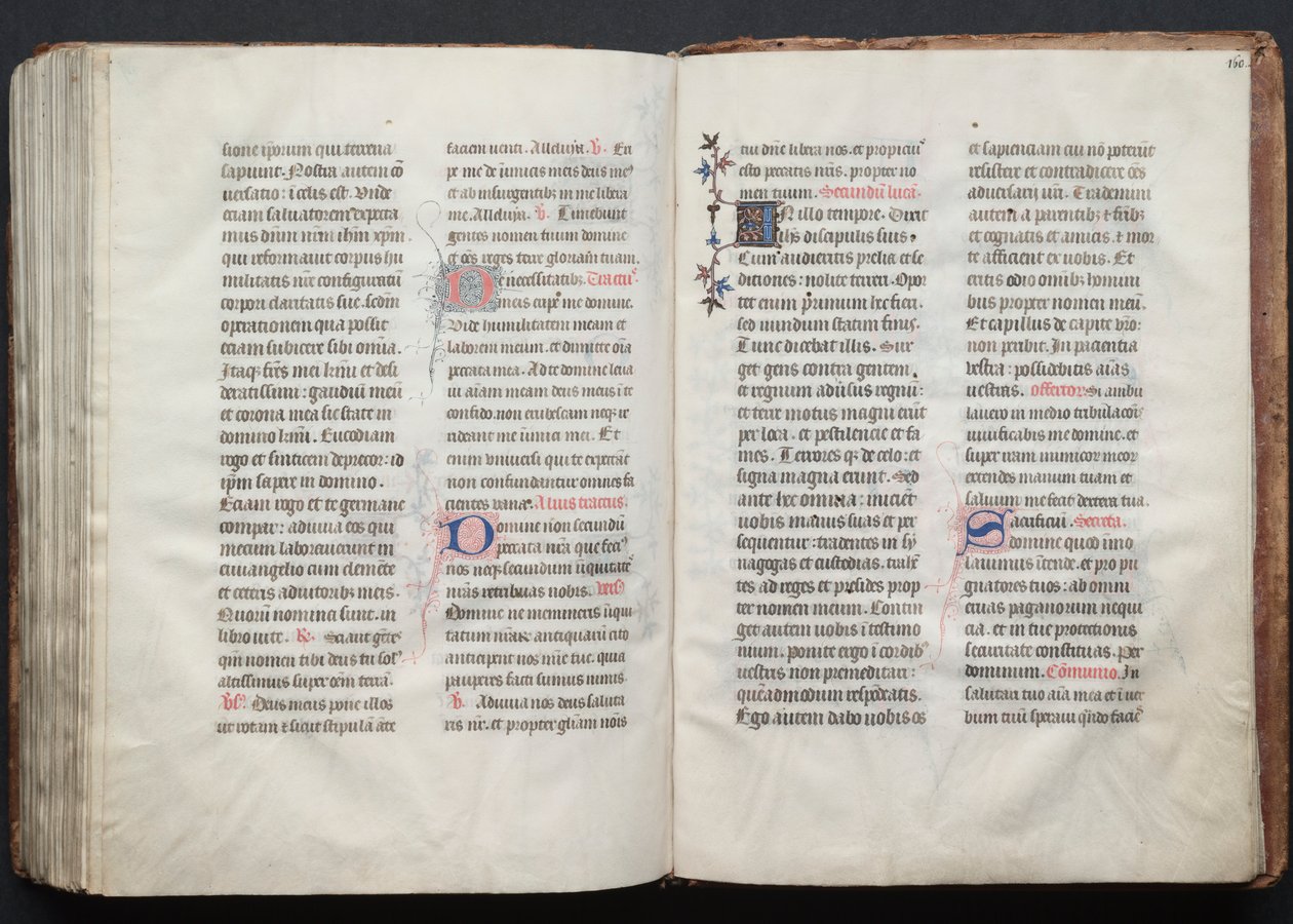 The Gotha Missal: Fol. 160r, tekst, ca. 1375. av Master of the Boqueteaux