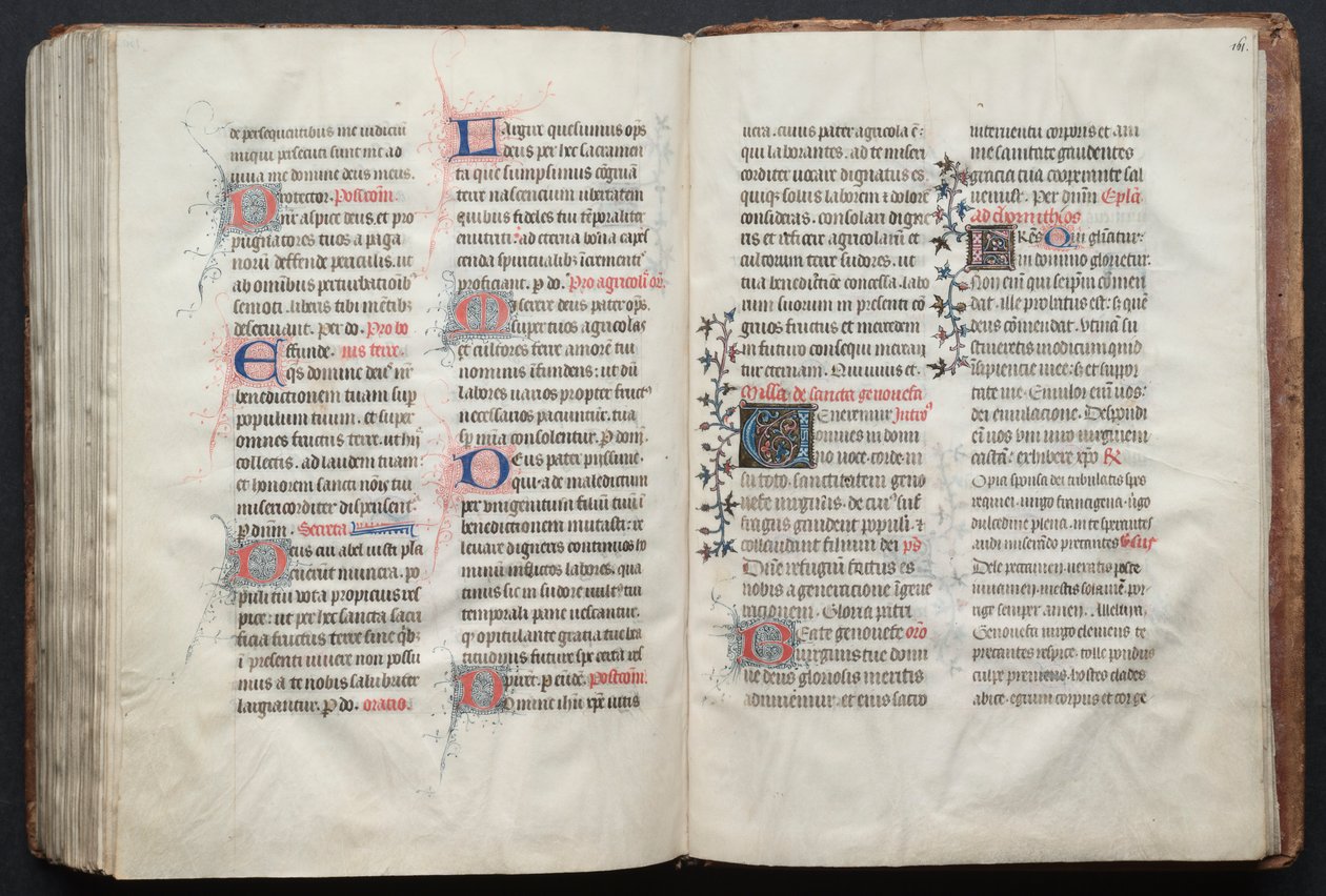 The Gotha Missal: Fol. 161r, tekst, ca. 1375. av Master of the Boqueteaux