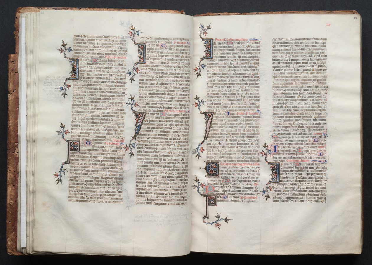 The Gotha Missal: Fol. 23r, tekst, ca. 1375. av Master of the Boqueteaux