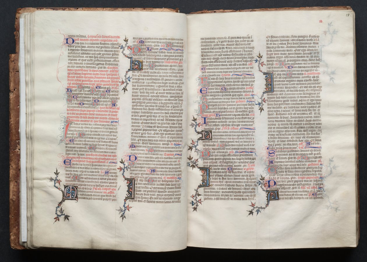 The Gotha Missal: Fol. 25r, tekst, ca. 1375. av Master of the Boqueteaux