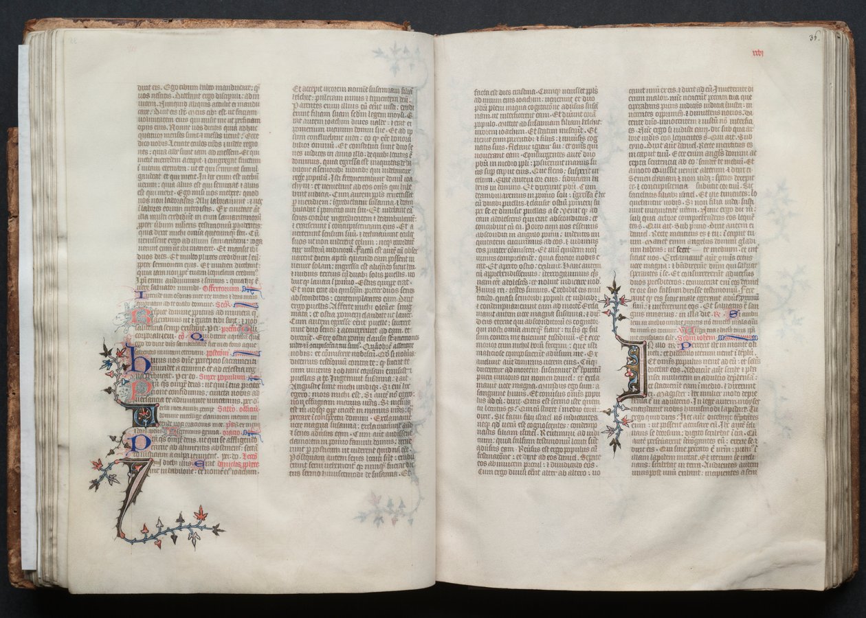 The Gotha Missal: Fol. 36r, tekst, ca. 1375. av Master of the Boqueteaux