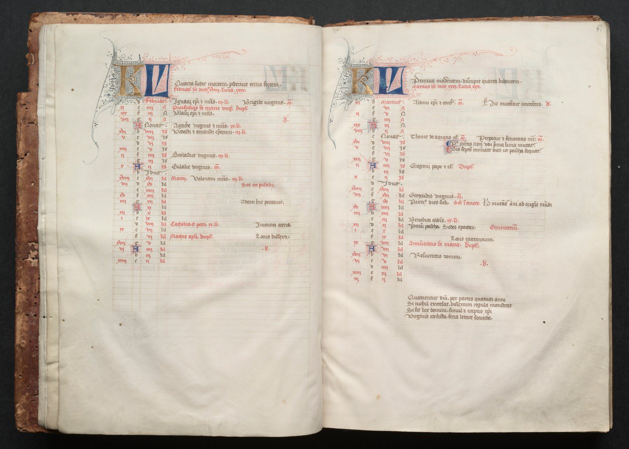 The Gotha Missal: Fol. 5v, tekst , c. 1375. av Master of the Boqueteaux