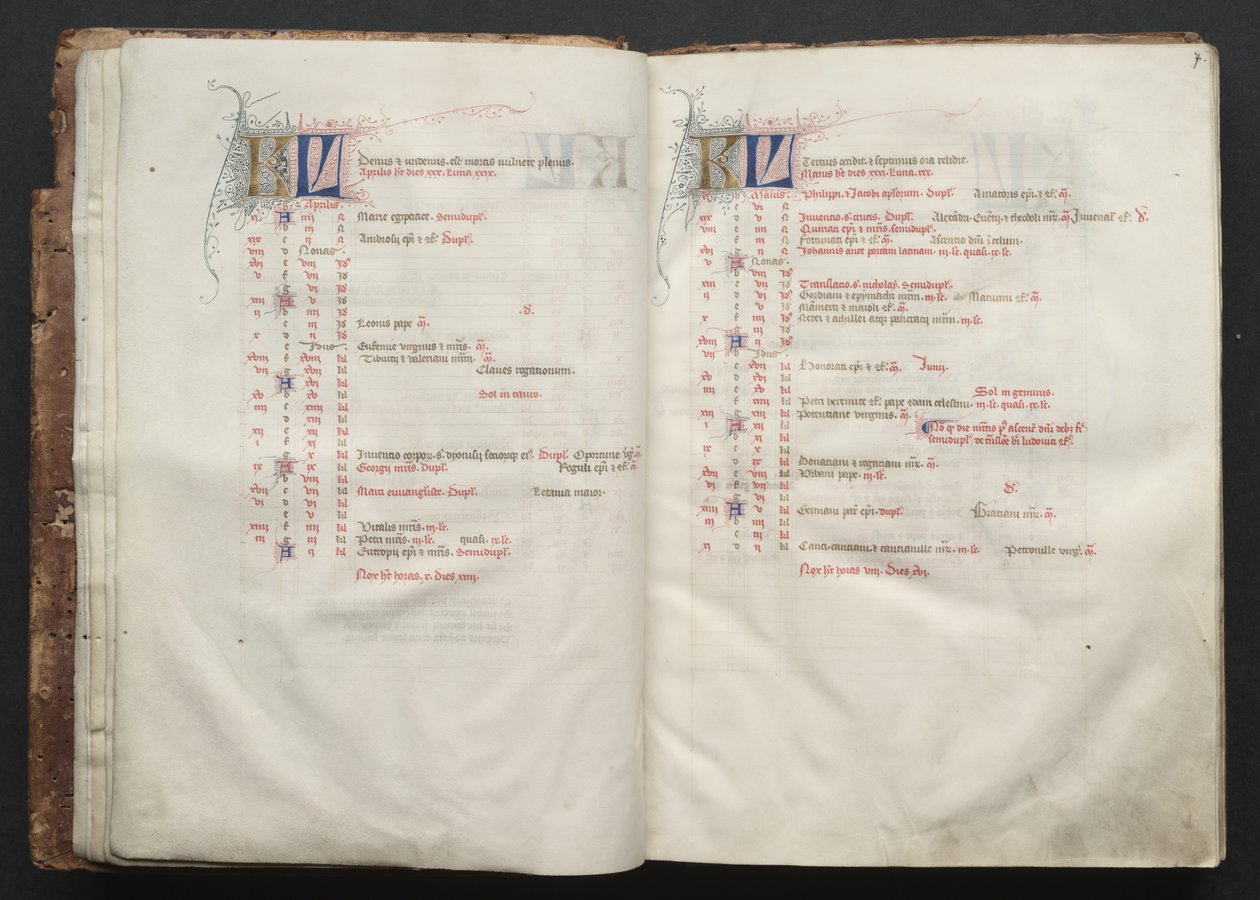 The Gotha Missal: Fol. 6v, tekst , c. 1375. av Master of the Boqueteaux