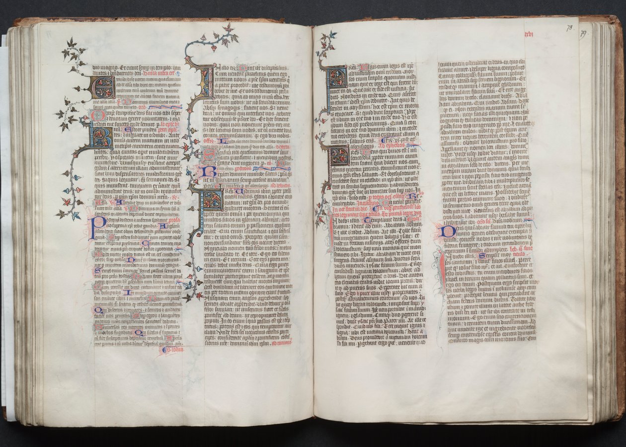 The Gotha Missal: Fol. 78r, tekst, ca. 1375. av Master of the Boqueteaux