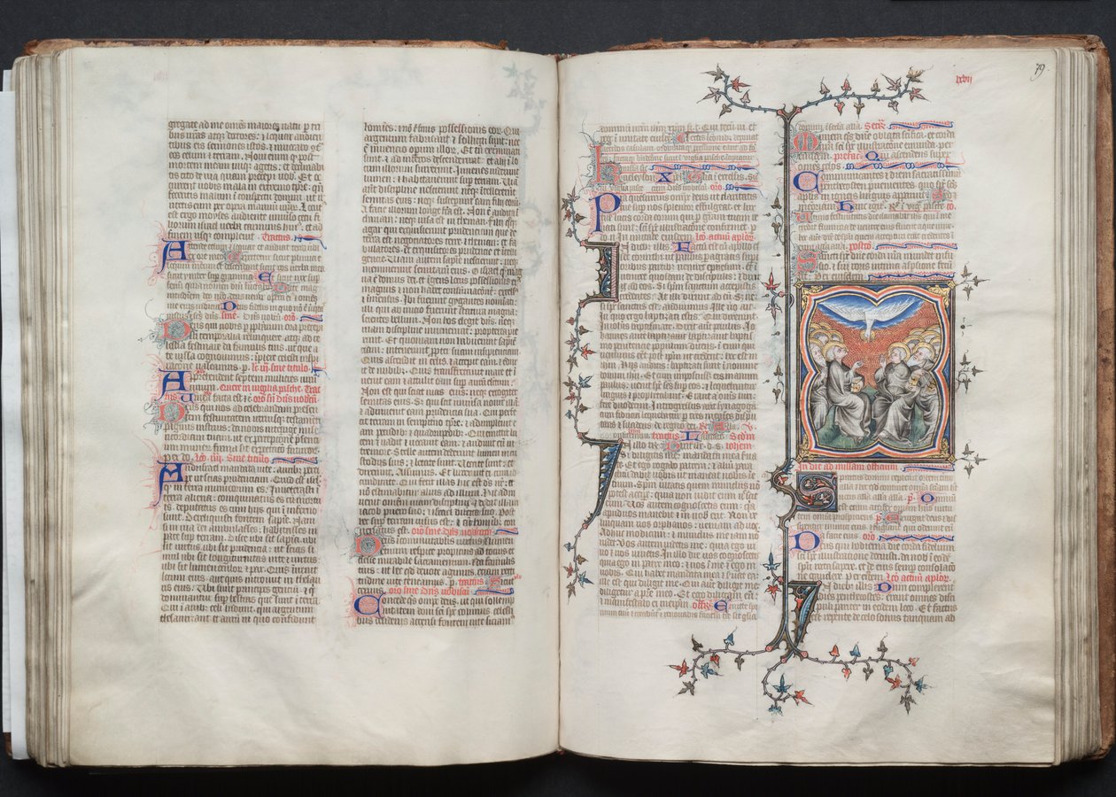 The Gotha Missal: Fol 79r, Pinsen, ca. 1375. av Master of the Boqueteaux