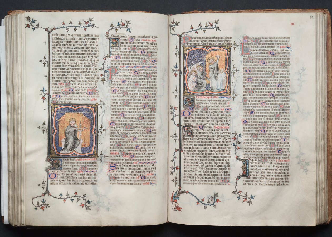 The Gotha Missal: Fol. 83r, Corpus Domini, ca. 1375. av Master of the Boqueteaux