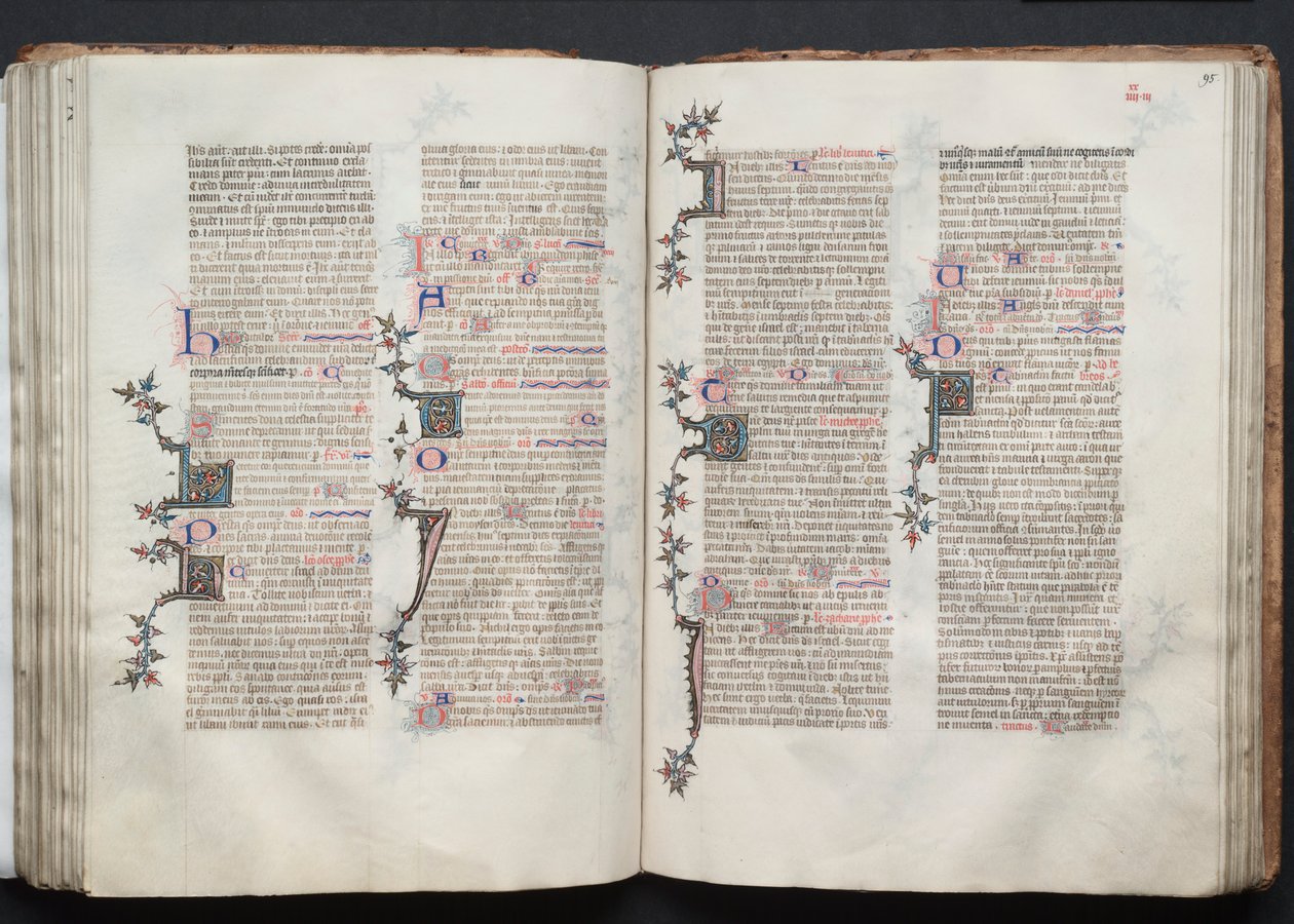 The Gotha Missal: Fol. 94v, tekst, ca. 1375. av Master of the Boqueteaux