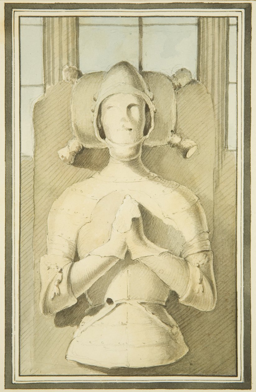 Skulptur av Robert, hertug av Normandie, i St Philip