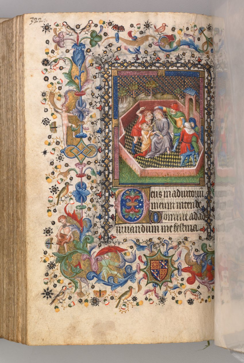 Timer for Karl den adelige, konge av Navarra 1361-1425: fol. 161v, Hån mot Kristus, ca. 1405. av Master of the Brussels Initials and Associates