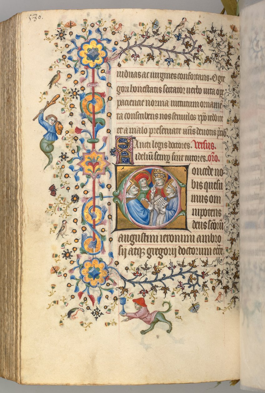 Timer for Karl den adelige, konge av Navarra 1361-1425, fol. 284v, Kirkens fire leger, ca. 1 av Master of the Brussels Initials and Associates