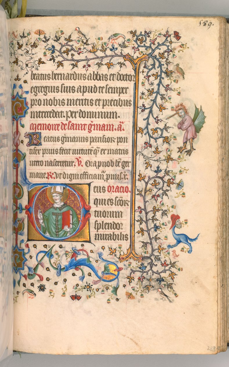 Timer for Karl den adelige, konge av Navarra 1361-1425, fol. 289r, St. Germain, ca. 1405. av Master of the Brussels Initials and Associates
