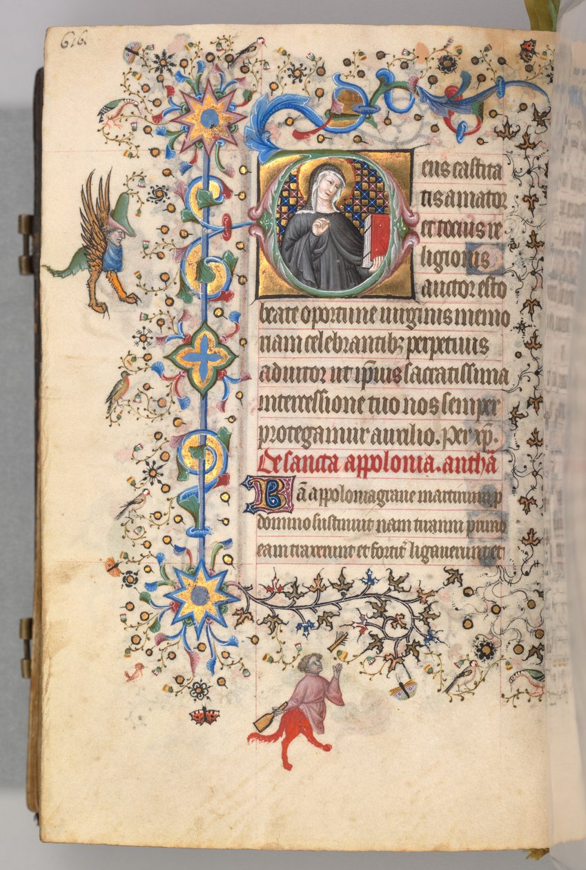 Timer for Karl den adelige, konge av Navarra 1361-1425, fol. 302v, St. Opportune, ca. 1405. av Master of the Brussels Initials and Associates