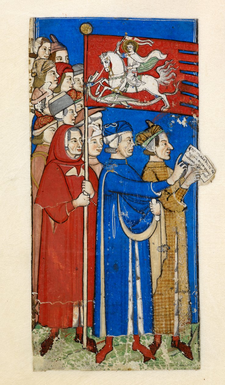 Cocharelli, Treatise on the Vices and Virtues, Add MS 27695, f.10r, c.1330-40 (pigment on pergament) av Master of the Cocharelli Codex