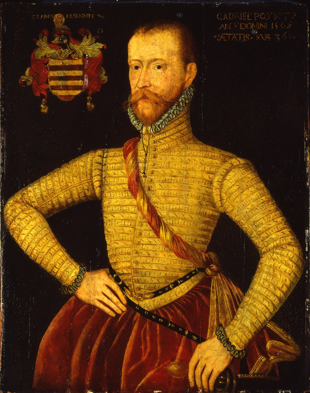 Portrett av Sir Gabriel Poyntz på 36 år av Master of the Countess of Warwick