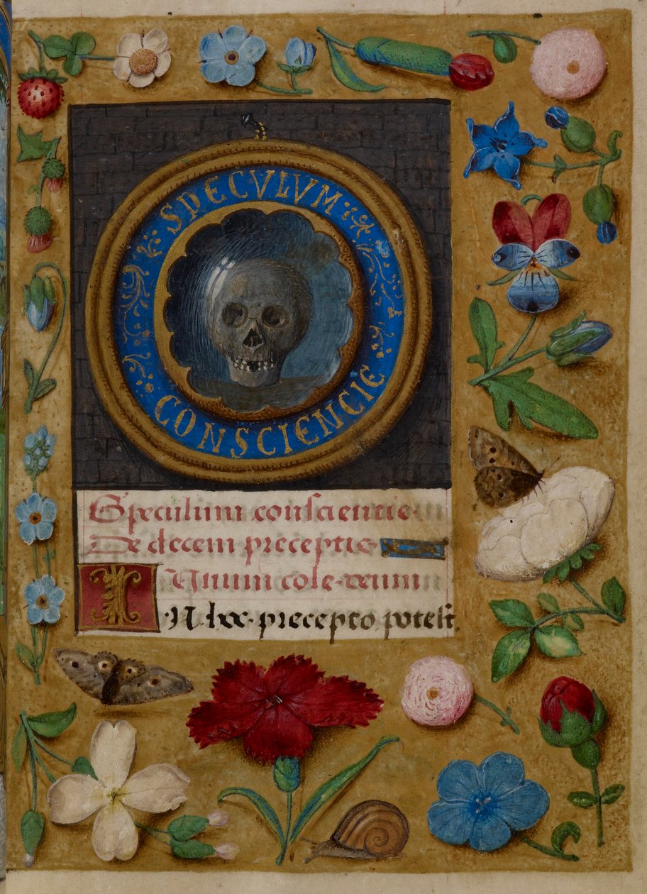 Åpning av Speculum Conscientie (Mirror of Conscience) illustrasjon fra 