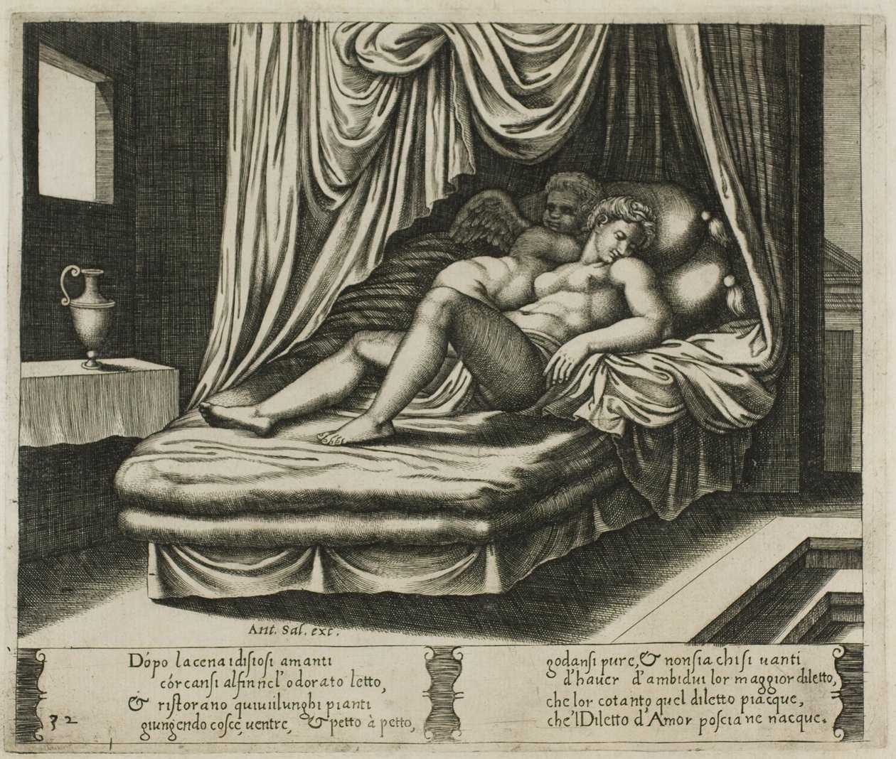 Amor og psyke sammen i bryllupssengen av Master of the Die