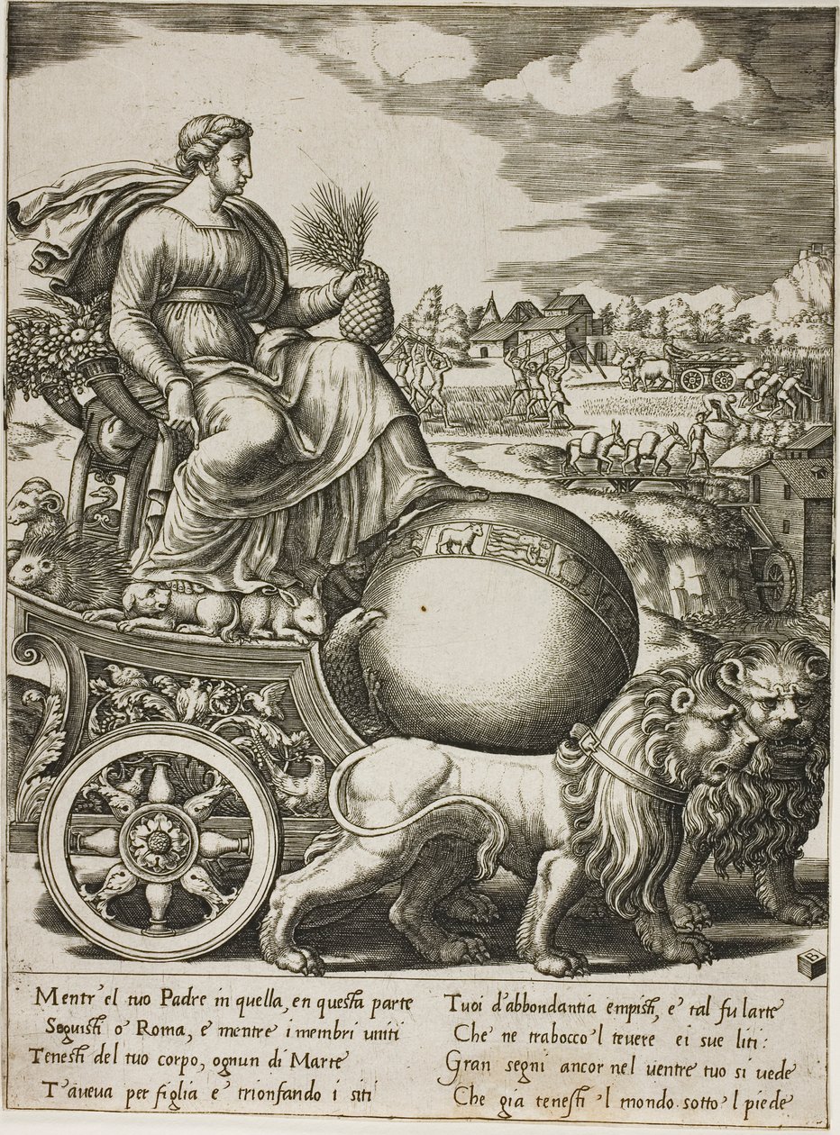 Cybele i vognen sin av Master of the Die